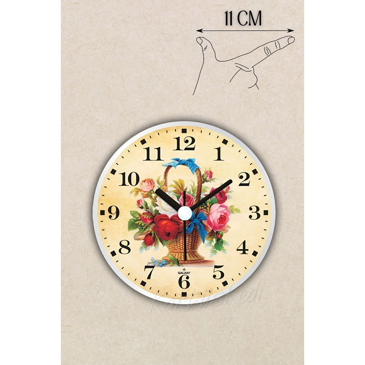 Mıknatıslı Buzdolabı Saati 11 cm | Flower