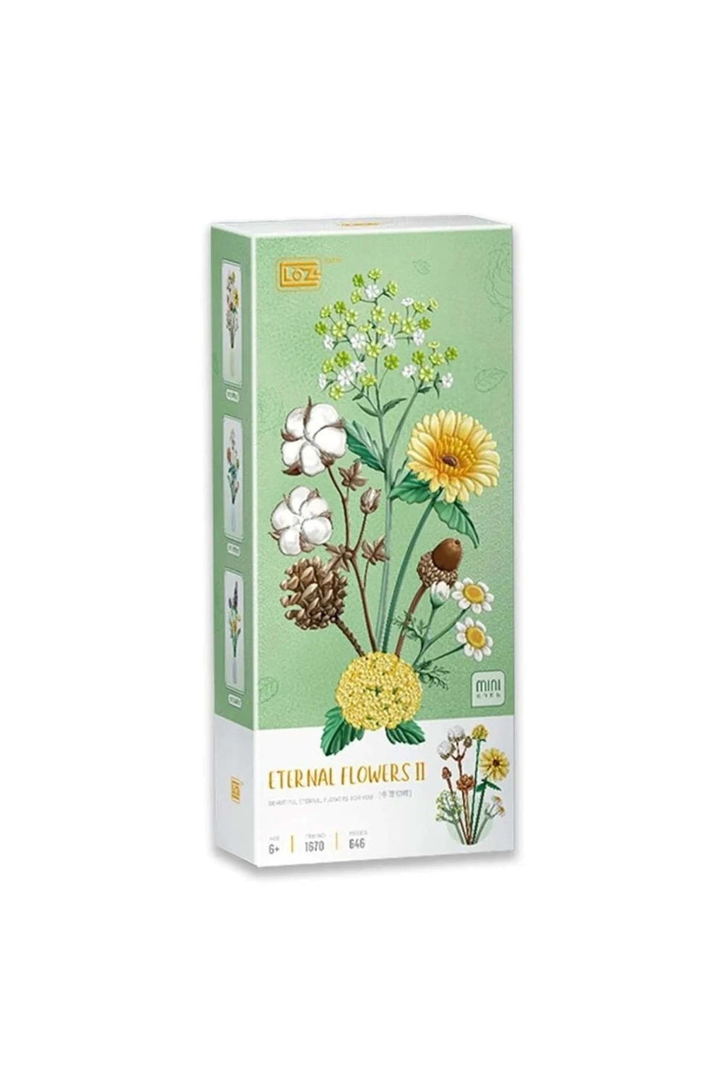Mini 646 Parça Çiçek Buketi Blok Seti – Eternal Flowers II (1670)