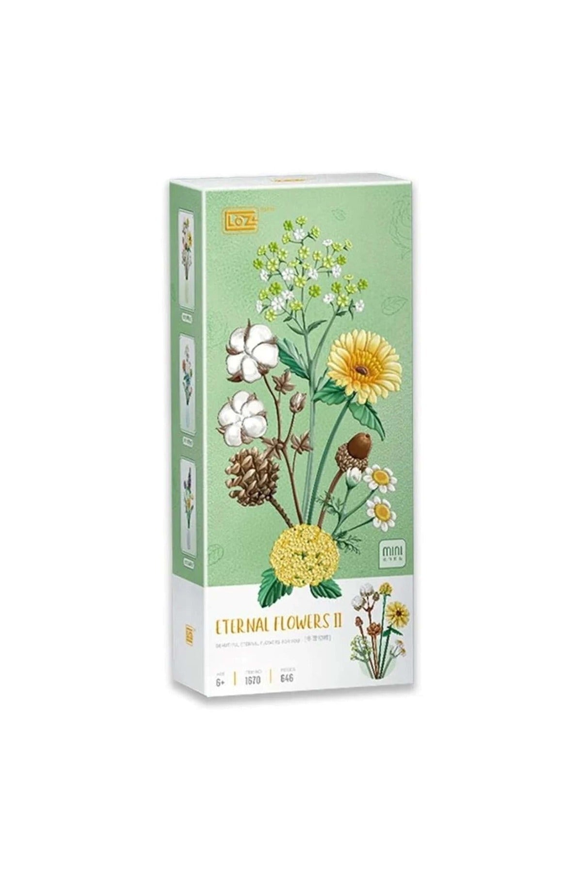 Mini 646 Parça Çiçek Buketi Blok Seti – Eternal Flowers II (1670)