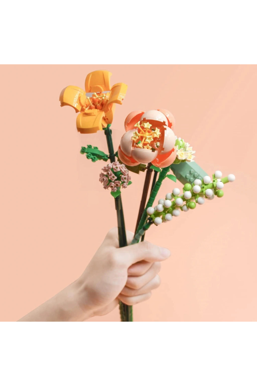 Mini Eternal Flowers 456 Parça Çiçek Yapım Seti - Zambak, Şakayık, Nergis Model 1658