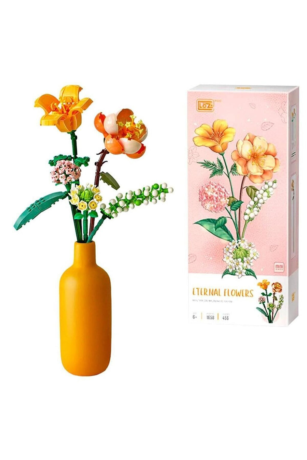 Mini Eternal Flowers 456 Parça Çiçek Yapım Seti - Zambak, Şakayık, Nergis Model 1658