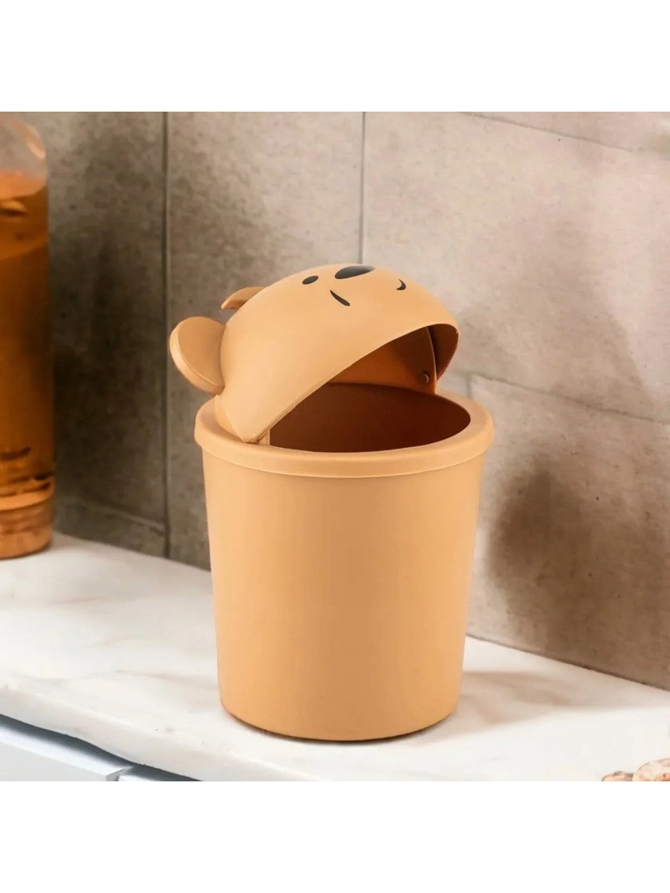 Mini Hippo Masaüstü Mini Çöp Kovası Kapaklı 20 cm
