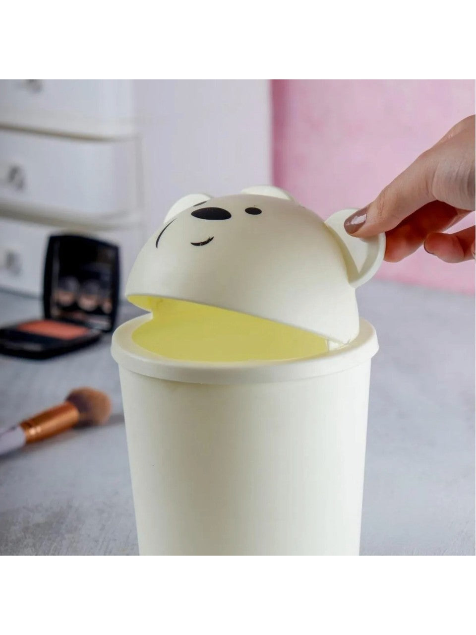 Mini Hippo Masaüstü Mini Çöp Kovası Kapaklı 20 cm