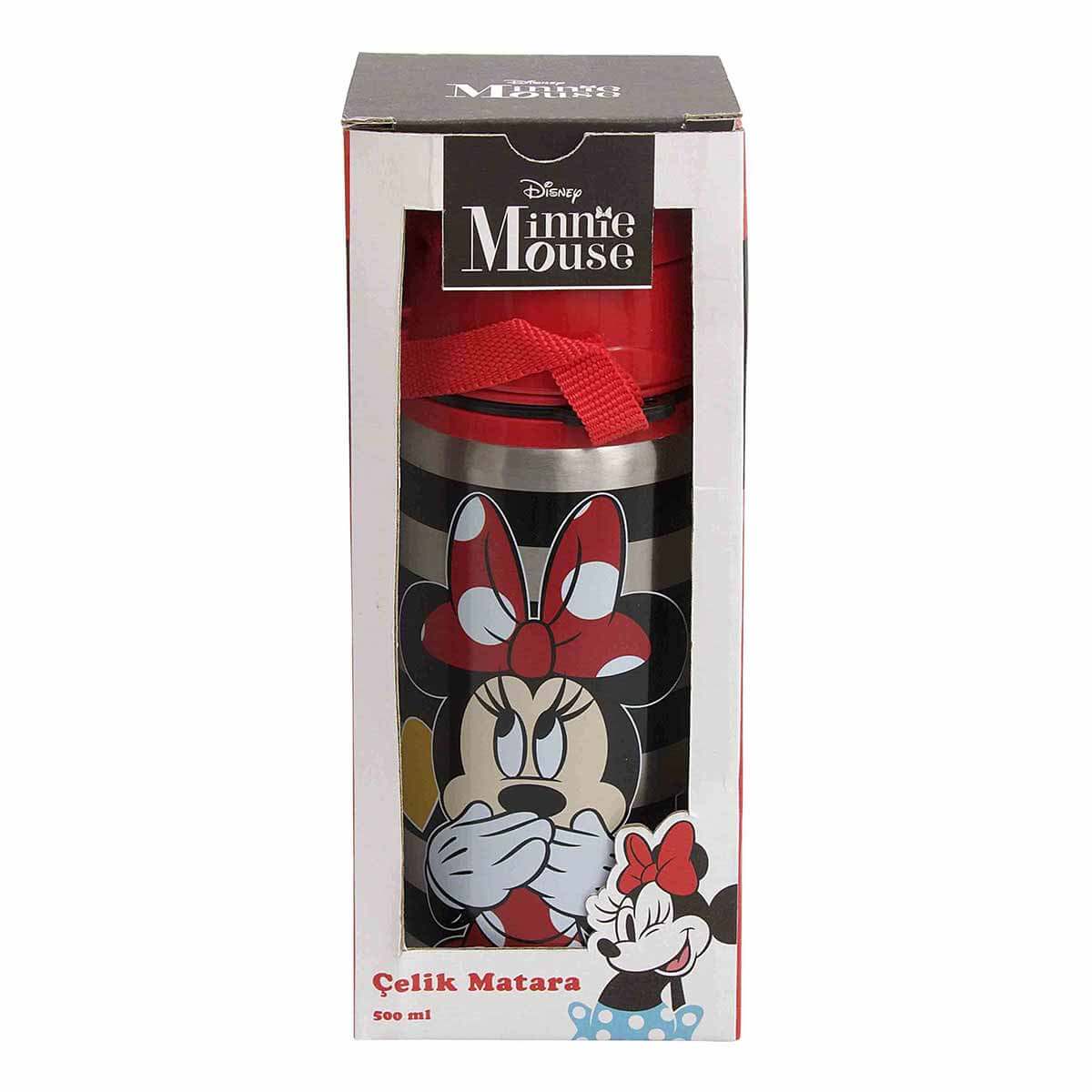 Minnie Mouse Lisanslı Çelik Matara 500 Ml