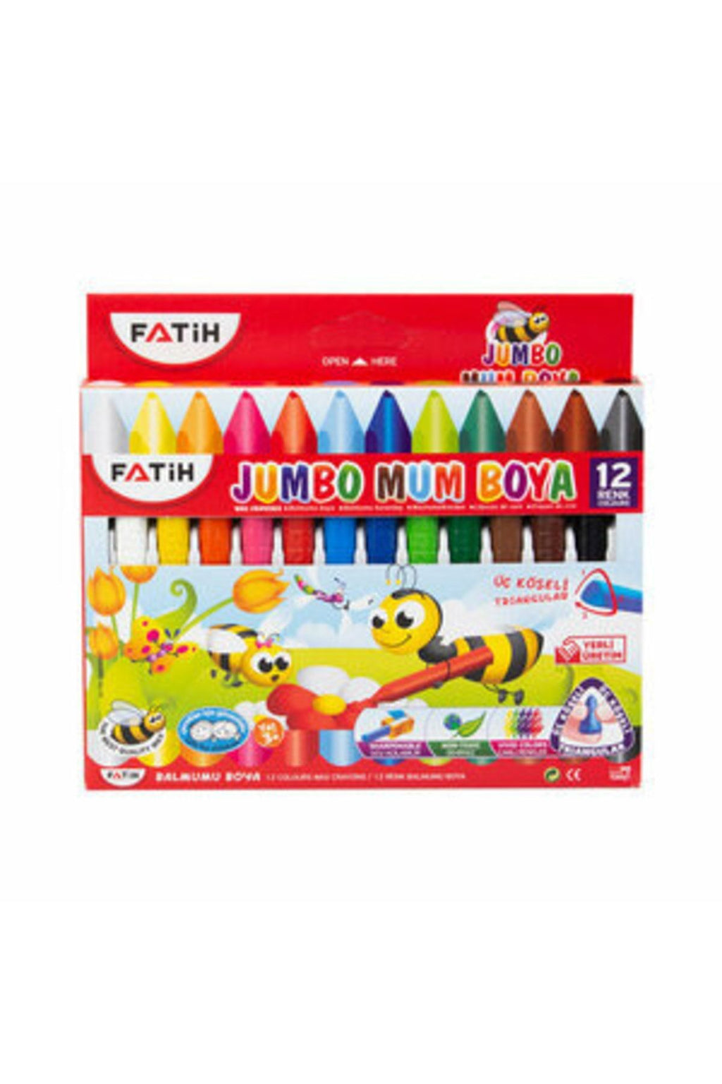 Mum Boya Jumbo Wax Crayons 12 Renk