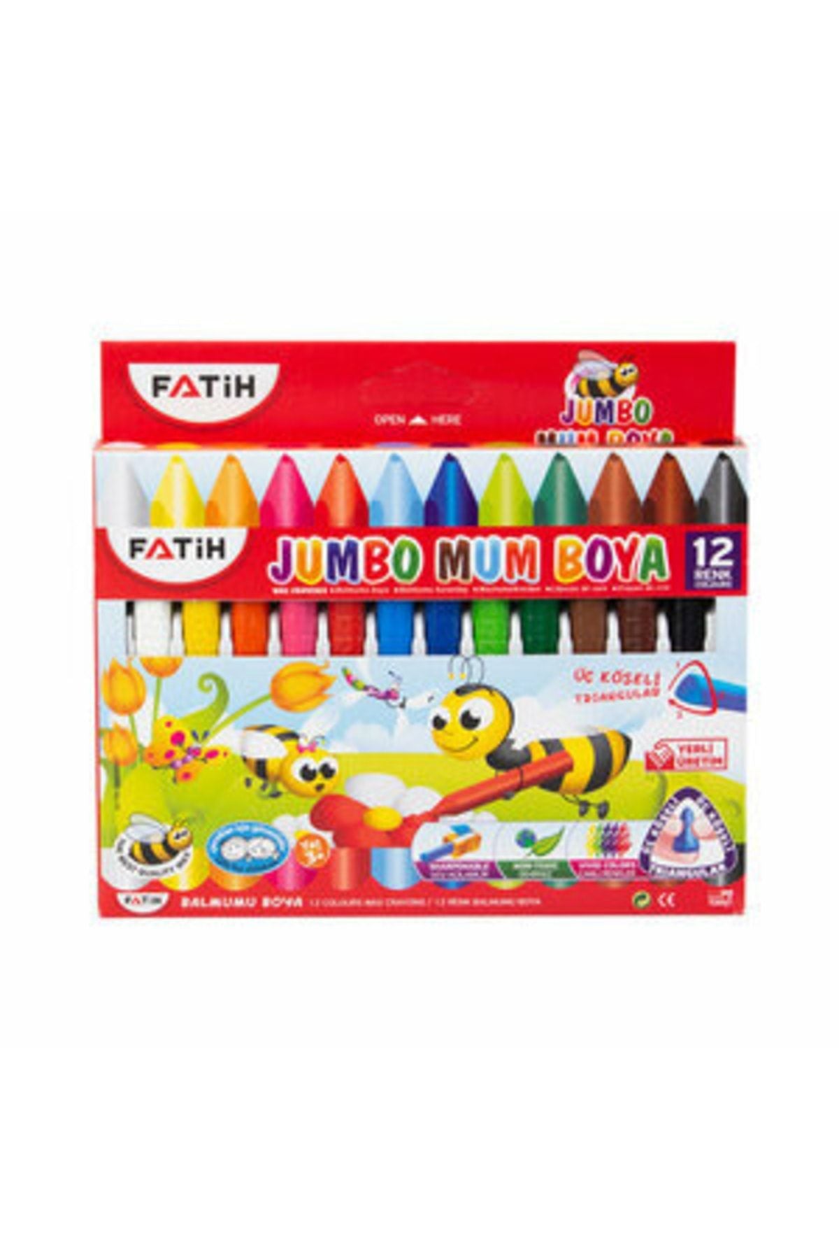 Mum Boya Jumbo Wax Crayons 12 Renk