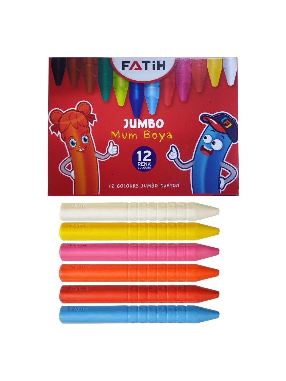 Mum Boya Jumbo Wax Crayons 12 Renk