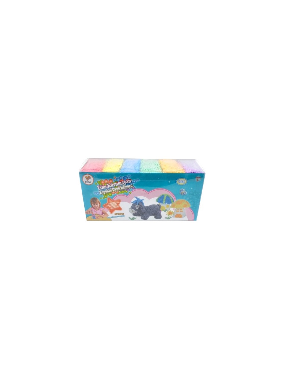 Kurumayan Köpüklü Oyun Hamuru 10gr PVC Kutu 6'lı