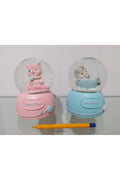 Müzikli Ve Işıklı Kar Küresi 16cm 3175 Pembe