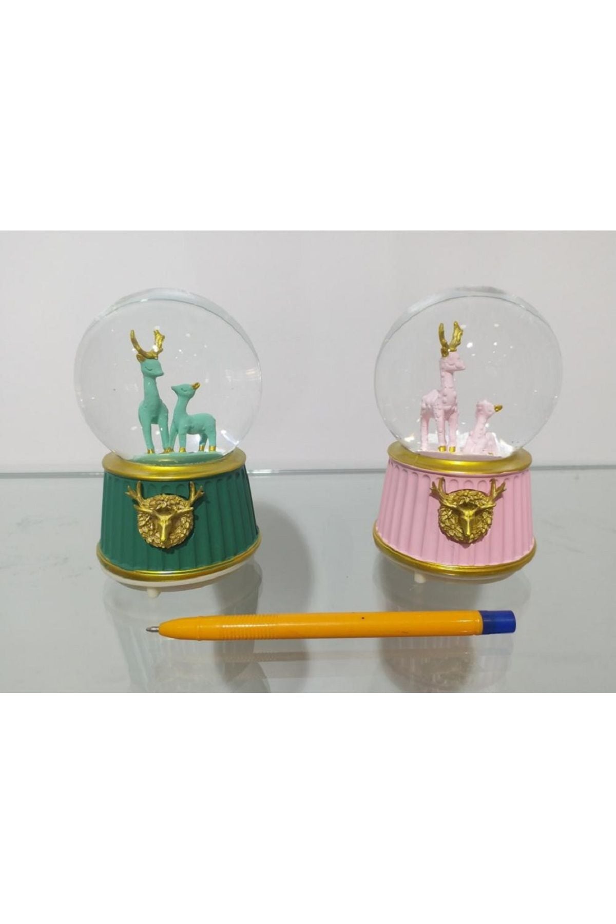 Müzikli Ve Işıklı Kar Küresi 16cm 4152 Yeşil