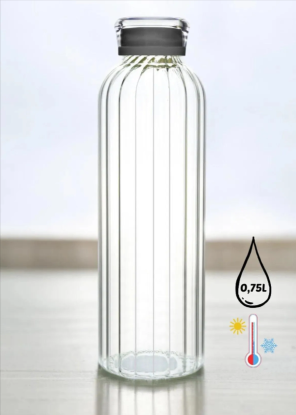 My Bottle Çizgili Tasarım Cam Matara 750 ml