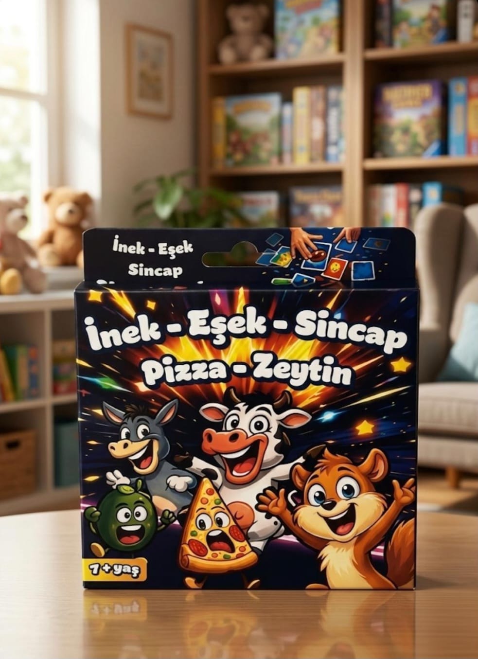 İnek Eşek Sincap Pizza Zeytin Kart Oyunu Arkadaş Aile oyunu
