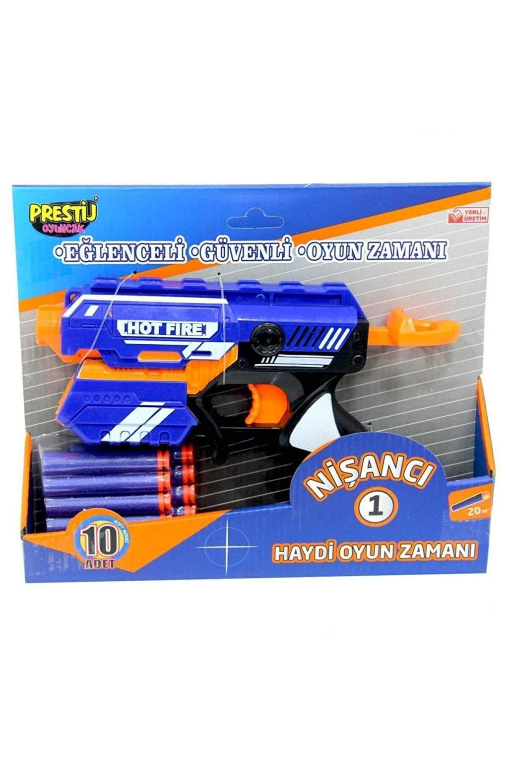 Nişancı 1 Sünger Dart Atan Oyuncak ( 10 Dart) 275 x 22 x 5 cm - CBT2792-2695