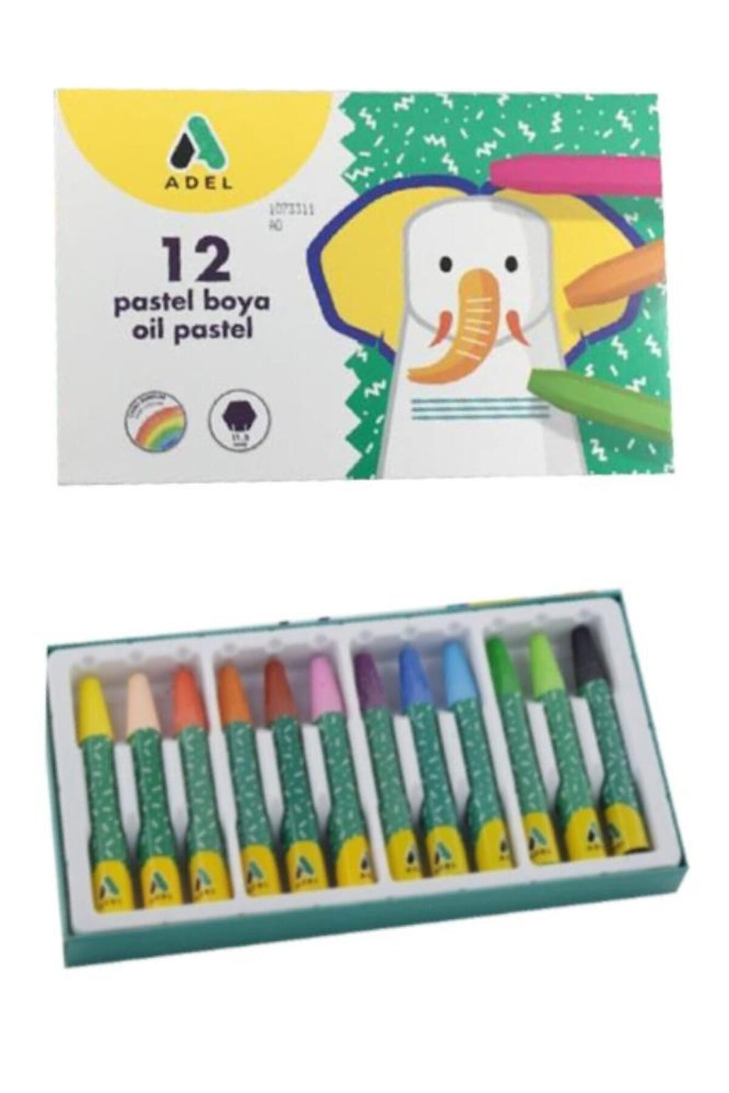 Öğrenci Okul Boyama Seti 4 lü Adel 12 Renk Pastel Boya Kuru Boya Sulu Boya Keçeli Kalem 12 li Boya S