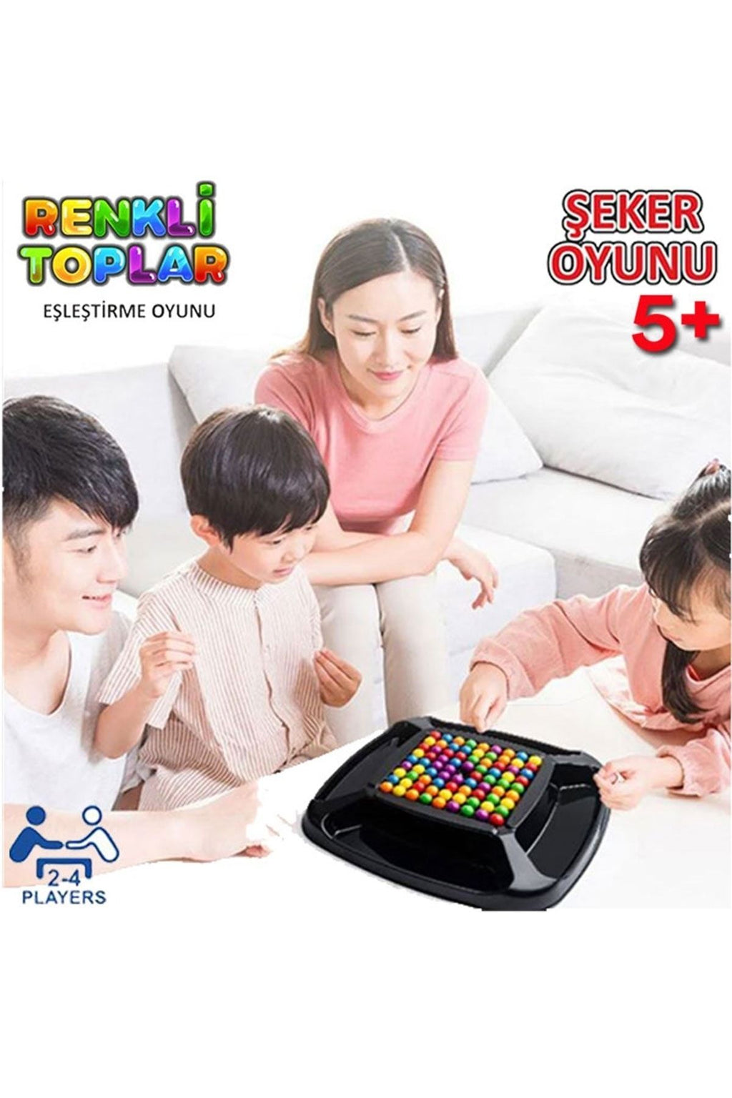 Oyuncak Candy Game Eşleştirme Oyunu Renkli Toplar Şeker Oyunu Eğitici Zeka Geliştirici