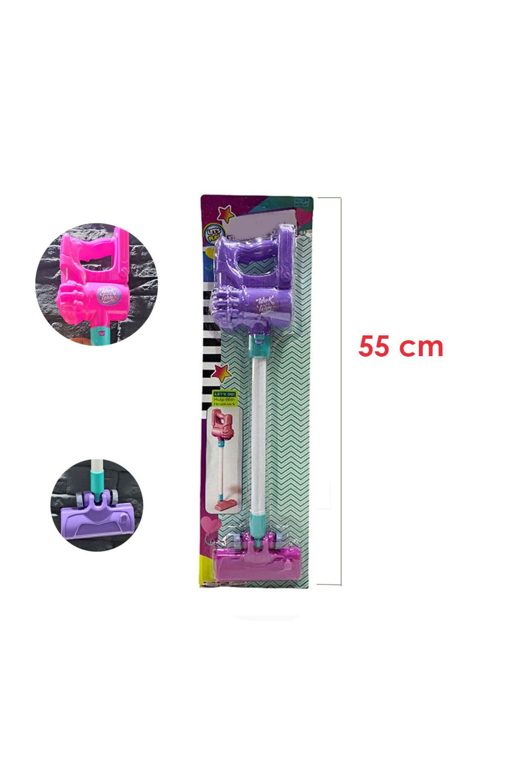 Oyuncak Elektrikli Süpürge - Dikey Model 55 cm boyunda