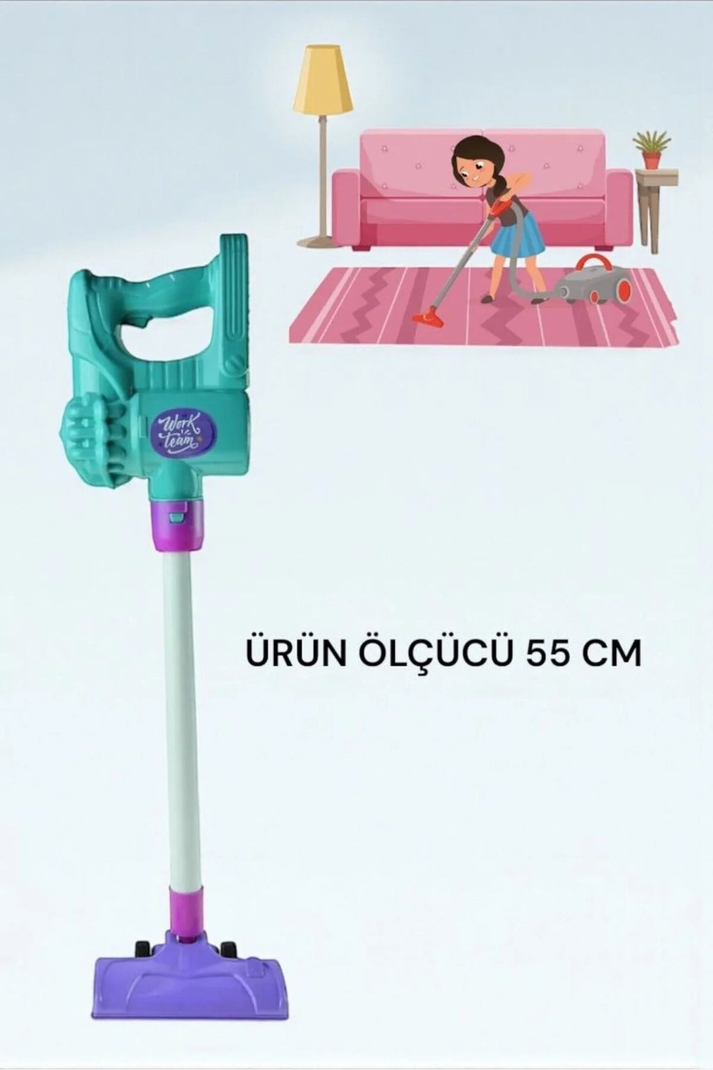 3 LÜ SET KAHVE MAKİNESİ DİKEY SÜPÜRGE VE MİKSER MAKİNESİ Oyuncak Evcilik Seti