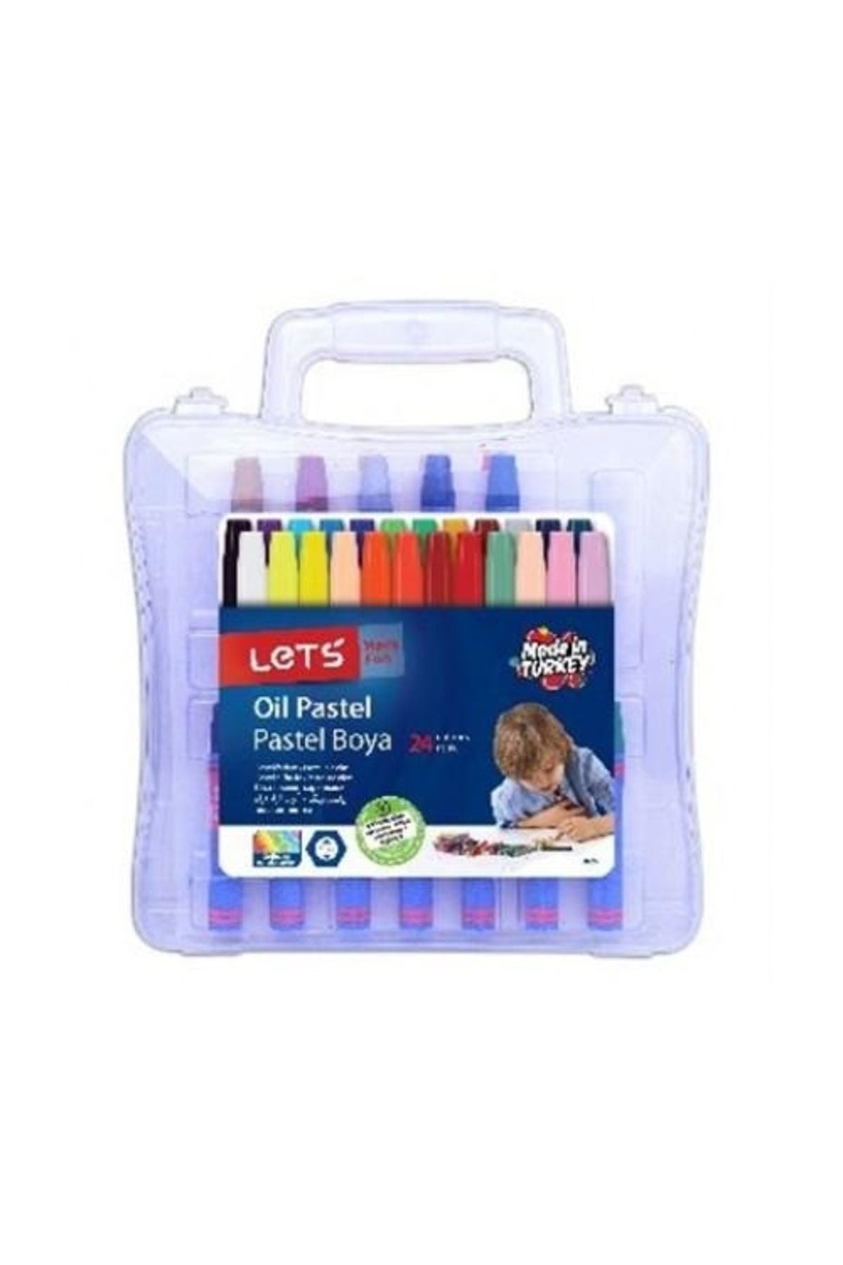 Pastel Boya 24 Renk Plastik Çantalı
