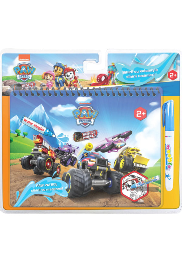 Paw Patrol Orijinal Lisanslı Nickelodeon Özel Sulu Kalem ile Sihirli Boyama Kitabı Water Magic
