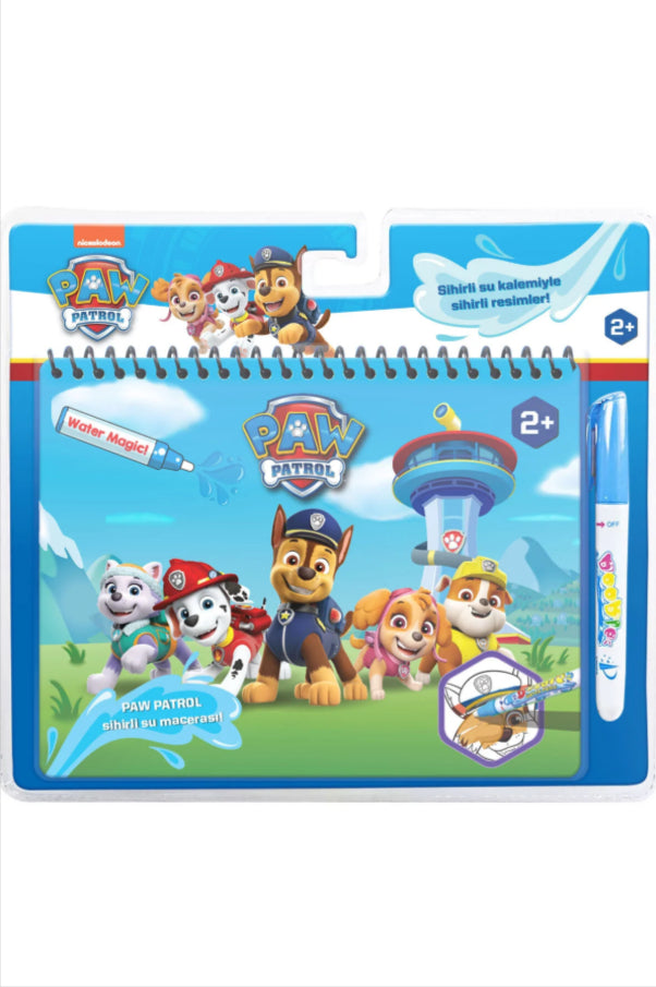 Paw Patrol Orijinal Lisanslı Nickelodeon Özel Sulu Kalem ile Sihirli Boyama Kitabı Water Magic