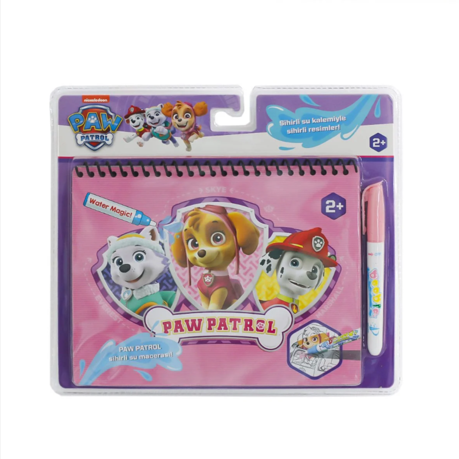 Paw Patrol Orijinal Lisanslı Nickelodeon Özel Sulu Kalem ile Sihirli Boyama Kitabı Water Magic