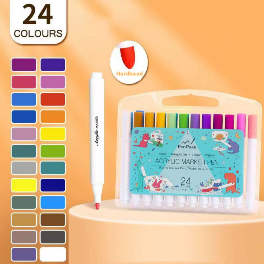 Penpeak 24'lü Akrilik Marker Seti Kilitli Çantalı