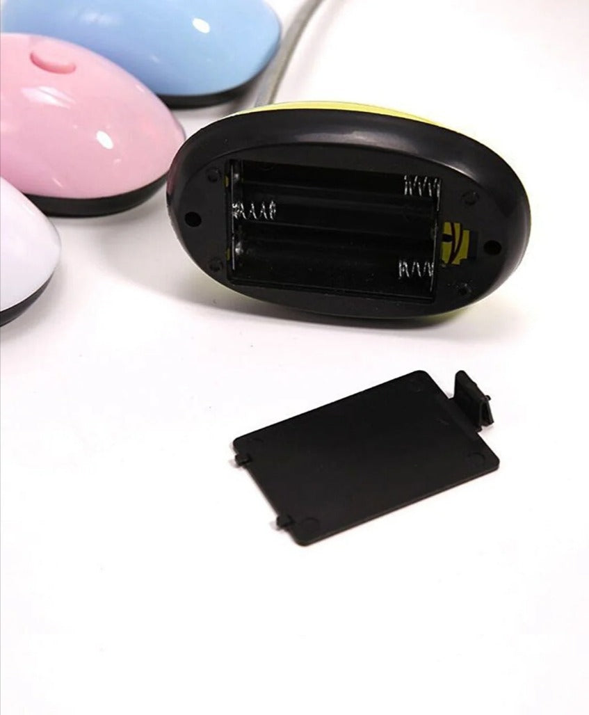 Portatif Taşınabilir Pilli Masa Lambası Beyaz Led Işıklı Mini Masa Lambası