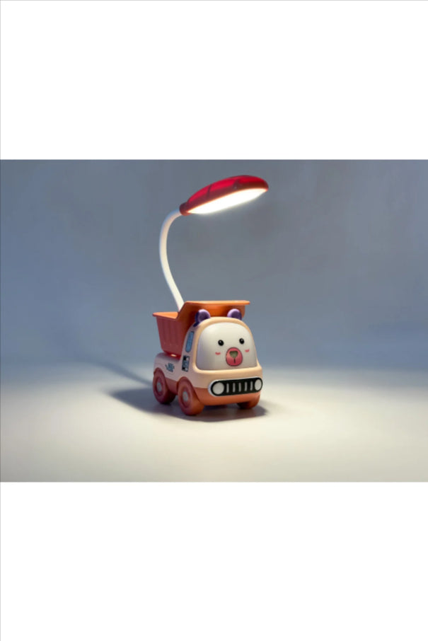 Portatif Taşınabilir Pilli Masa Lambası Beyaz Led Işıklı Mini Masa Lambası