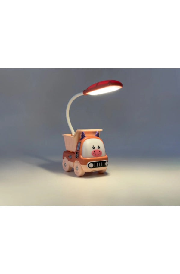 Portatif Taşınabilir Pilli Masa Lambası Beyaz Led Işıklı Mini Masa Lambası