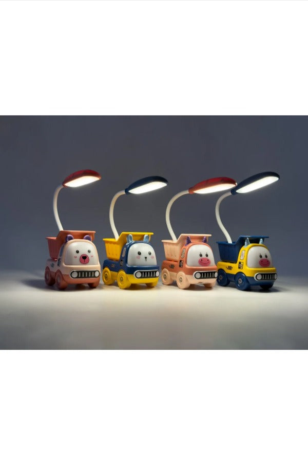 Portatif Taşınabilir Pilli Masa Lambası Beyaz Led Işıklı Mini Masa Lambası