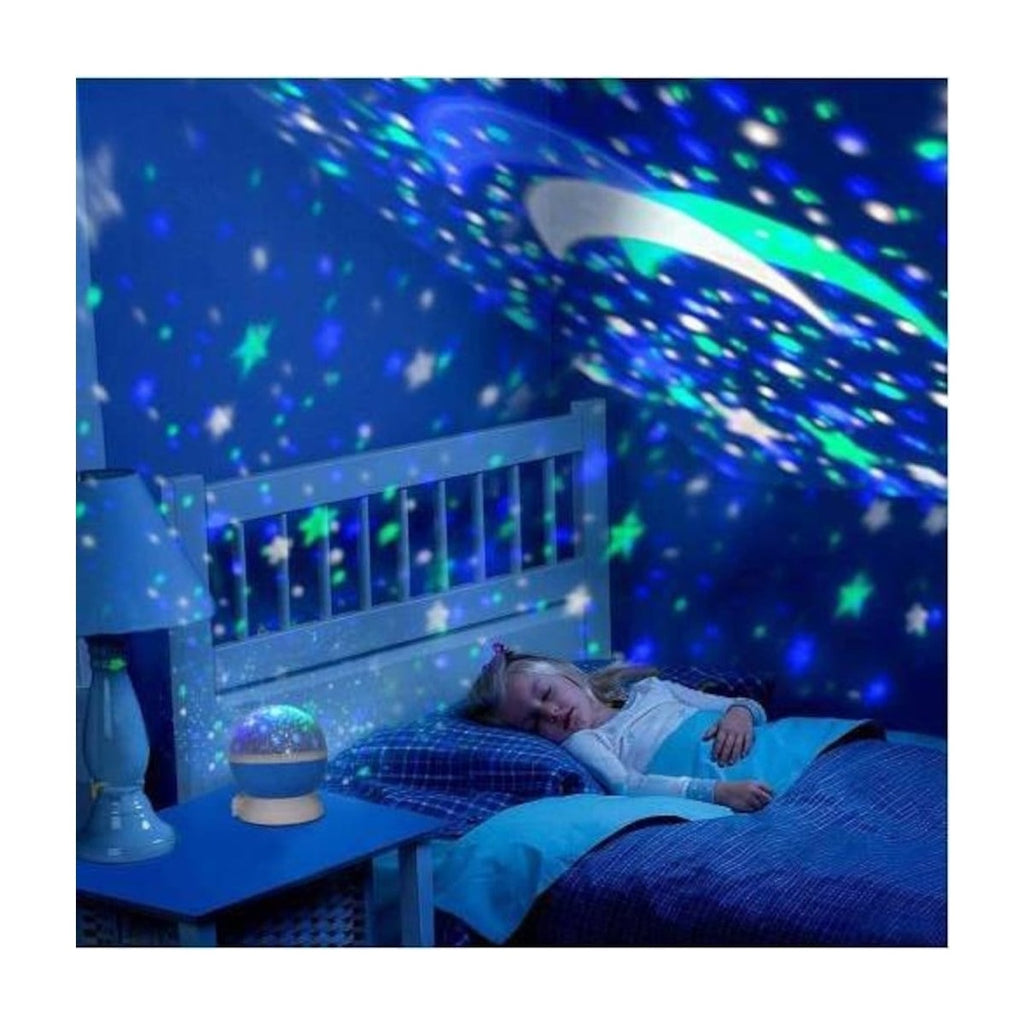Projeksiyon Çocuk Gece Lambası Star Master Ay Yıldız Duvar LED