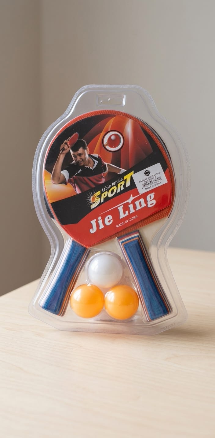 Raket Seti Masa Tenisi Pinpon - 2 Raket 3 Top -