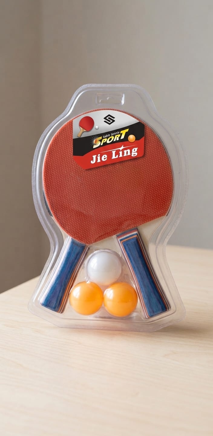 Raket Seti Masa Tenisi Pinpon - 2 Raket 3 Top -