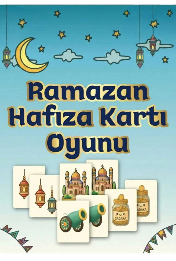 Ramazan Hafıza Kartı Oyunu – Çocuklar İçin Eğitici Eşleştirme Oyunu, 40 Adet Kart