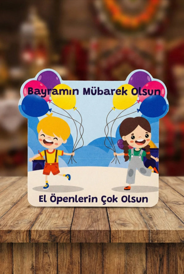 Adet Bayram Bayram Harclik Kartı 10  Hediyesi Tebrik kartı
