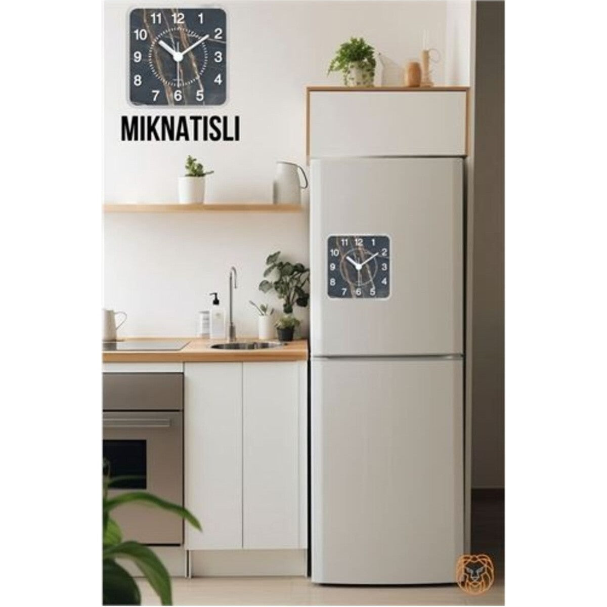 Reçine Transformacion Mıknatıslı Buzdolabı Saati 719932 Siyah Digital