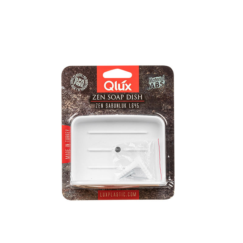Qlux Ideas Zen Beyaz Monte Sabunluk (Vida ve Duvel Dahil)