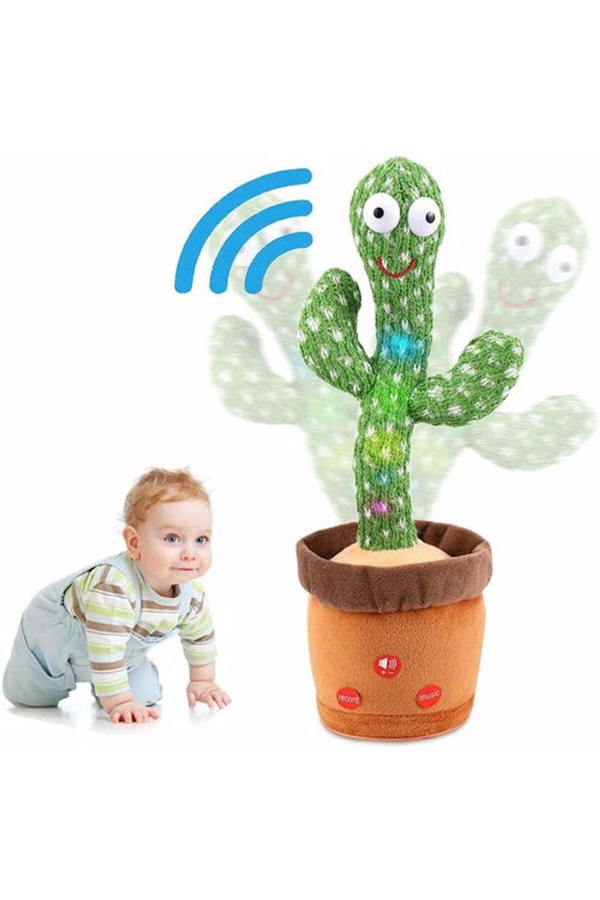 Ses Taklidi Yapan Işıklı Usb Şarjlı Dans Eden Kaktüs Dansçı Kaktüs