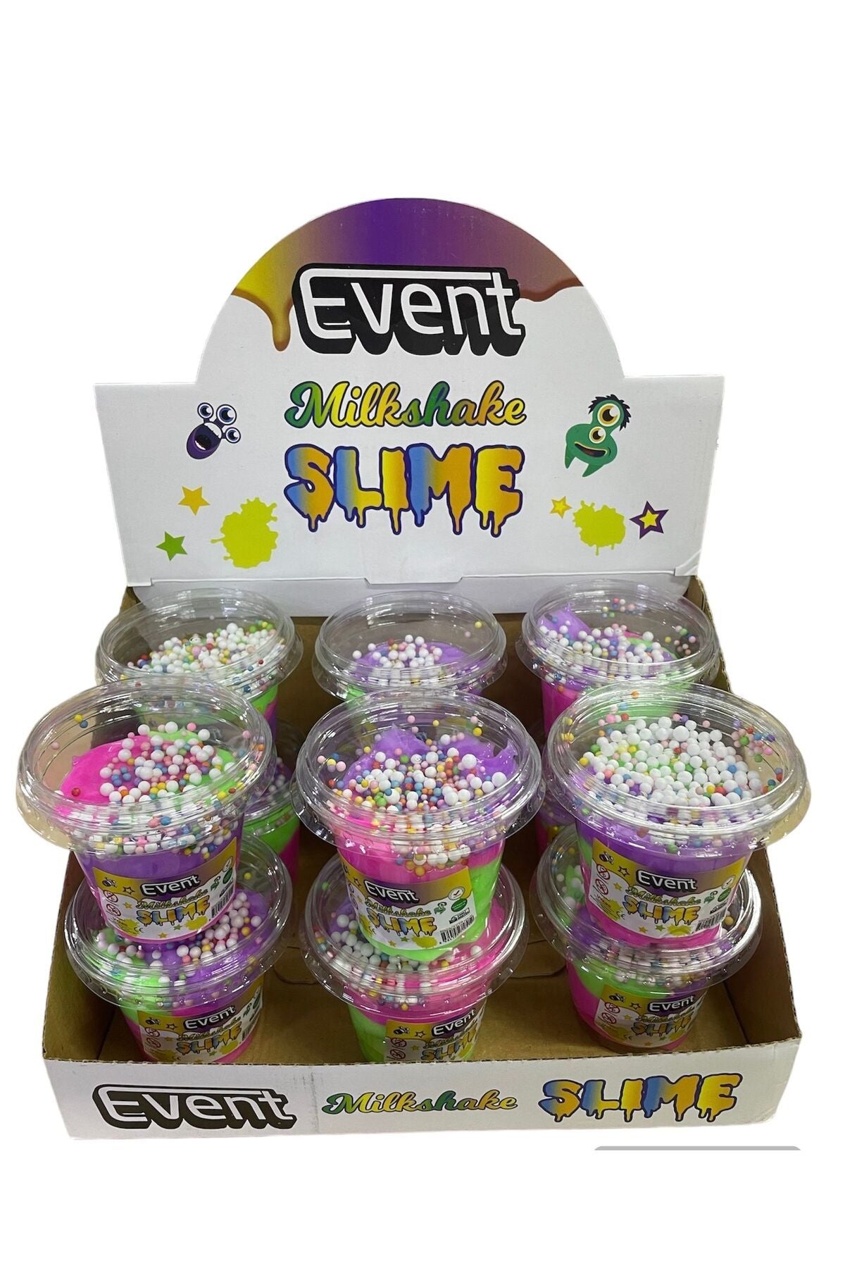 Milkshake Bardak Slime 3 Adet Karışık Renk Strafor Köpüklü Kaliteli