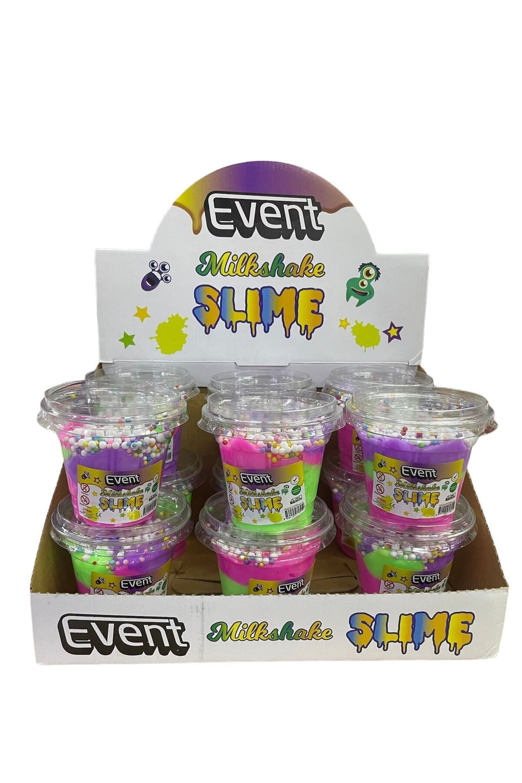 Milkshake Bardak Slime 3 Adet Karışık Renk Strafor Köpüklü Kaliteli