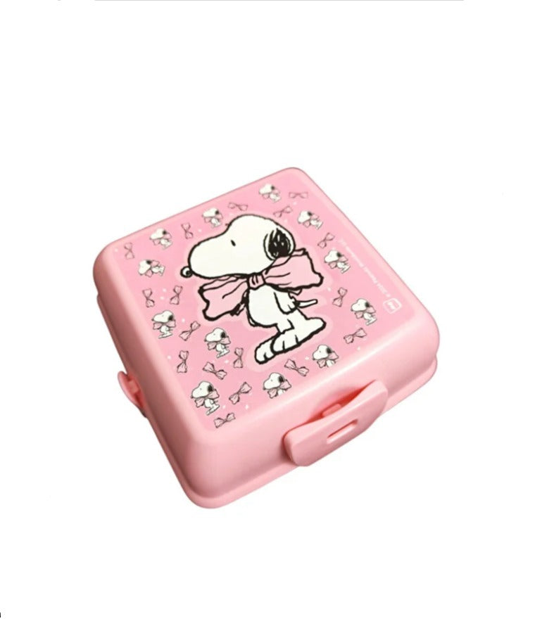 Snoopy Lisanslı 4 Bölmeli 2 Katlı Plastik Beslenme Kutusu