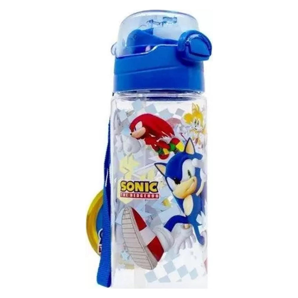 Sonic Temalı Kilitli Kapak Pipetli 500ML Matara Suluk Okul