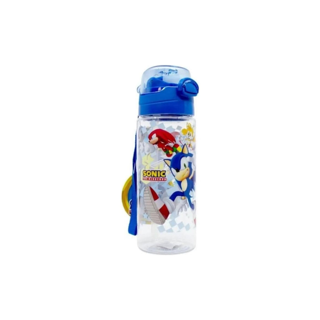 Sonic Temalı Kilitli Kapak Pipetli 500ML Matara Suluk Okul