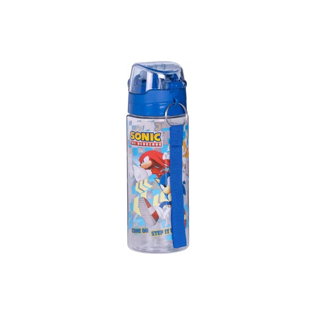 Sonic Temalı Kilitli Kapak Pipetli 500ML Matara Suluk Okul