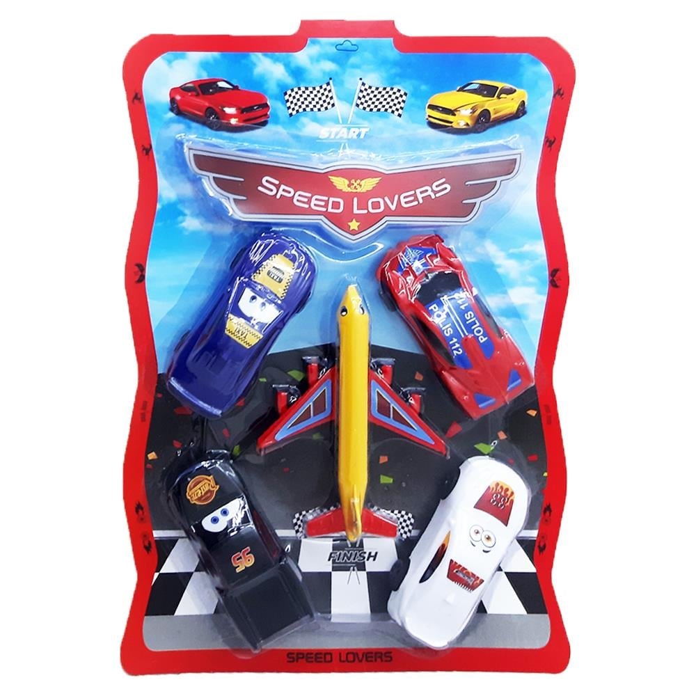 Speed Lover 5'li Oyuncak Arabalar ve Uçak