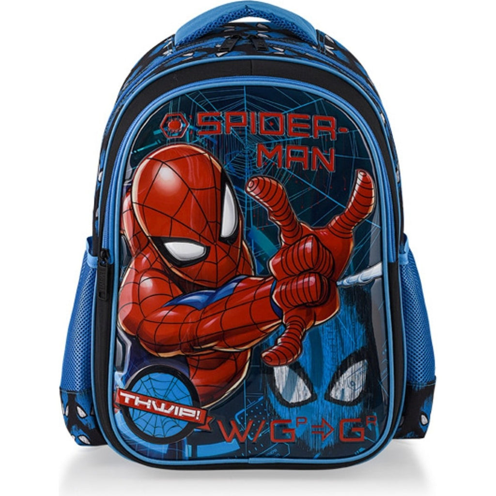 Spıderman Ilkokul Çantası Salto Tech W2 ve Beslenme Çantası