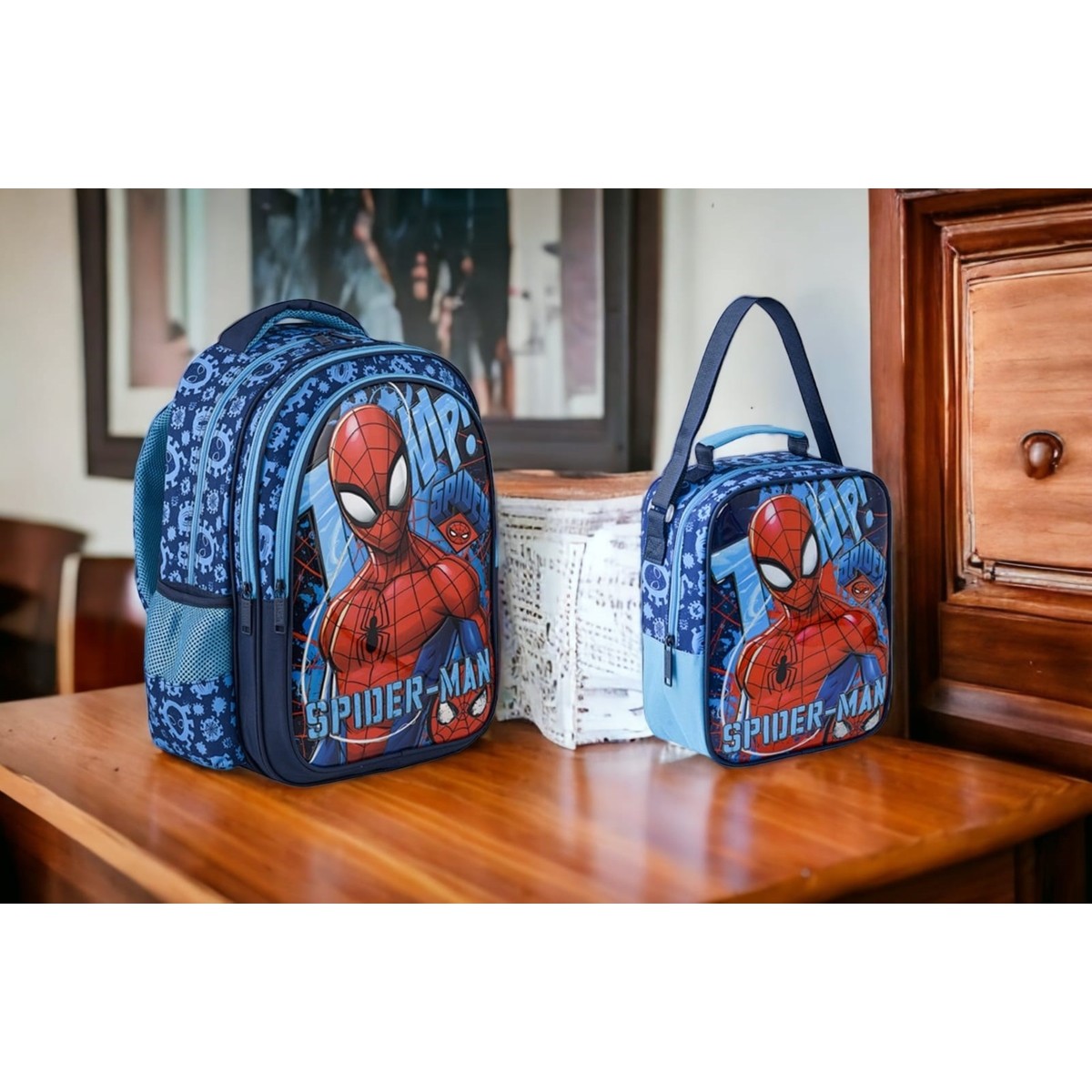 Spıderman Ilkokul Çantası Trıo Stand Tall ve Beslenme Çantası