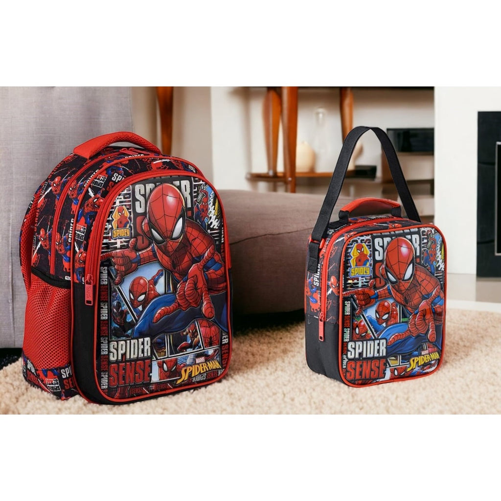Spiderman Spider Sense Okul Çantası ve Beslenme Çantası