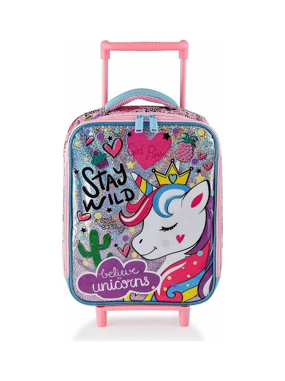 Unicorn Girl Power Çekçekli Anaokul Çantası 48310