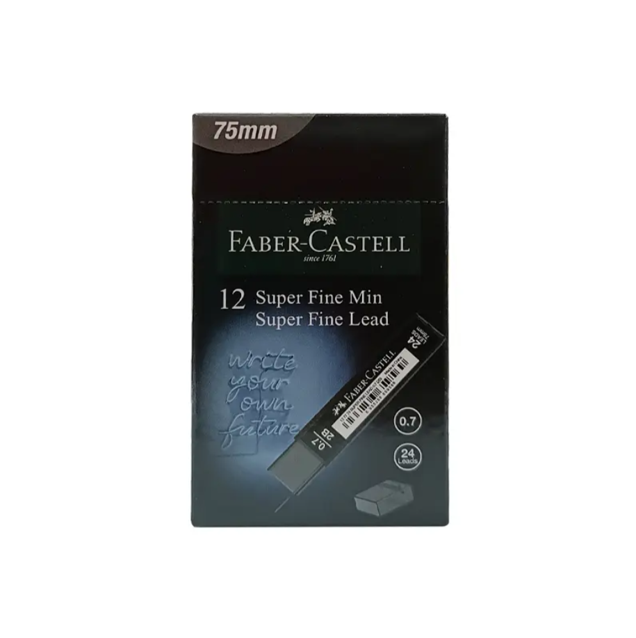 Süper Fine Kurşun Kalem Ucu (Min) T. Black 0.7mm 2B 75mm 24 Lü Tüp 5 adet